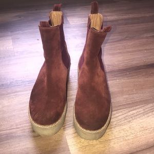 Flamingos Burgundy womens booties